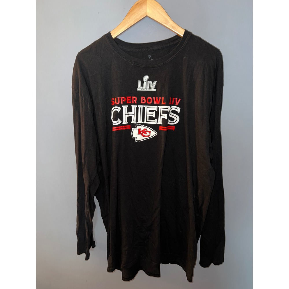 Fanatics Kansas City Chiefs Super Bowl LIV Champions Long Sleeve Shirt Black 2XL